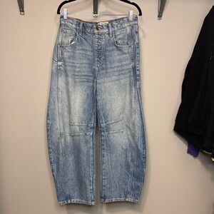 We the Free Good Luck Mid-Rise Barrel Jeans